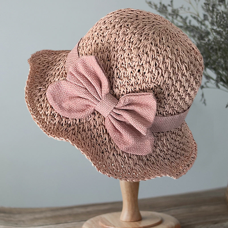 🎀50 % RABATT👒Strohhut mit Retro-Schleife – Faltbar & atmungsaktiv für den Sommer🏖️