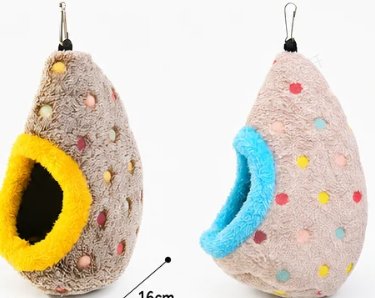 đ„ ZEITLICH BEGRENZT 50% RABATT! ⥠HĂ€ngendes Vogelnest-HĂ€ngematte aus Baumwolle â Doppellagiges, warmes Höhlenbett aus Fleece fĂŒr kleine Vögel âš