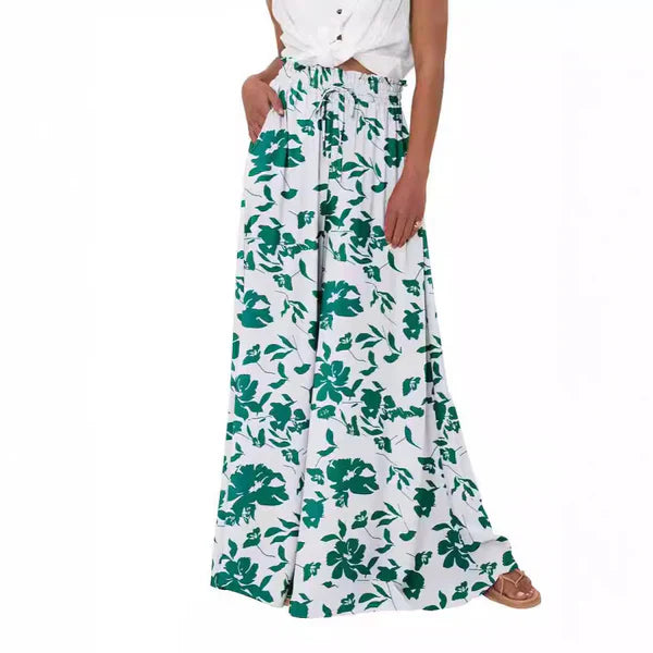 ✨Sommer-Sonderangebot 50% RABATT!💕Weit geschnittene Hose mit Blumenmuster und hoher Taille
