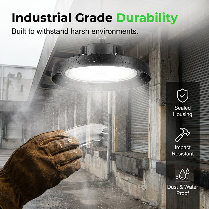 💡Letzter Tag: 50 % Rabatt!🏭16000 Lumen UFO LED Hallenleuchte – Hochleistungs‑Hallenstrahler für Lagerhallen, Werkstätten und Industriebeleuchtung