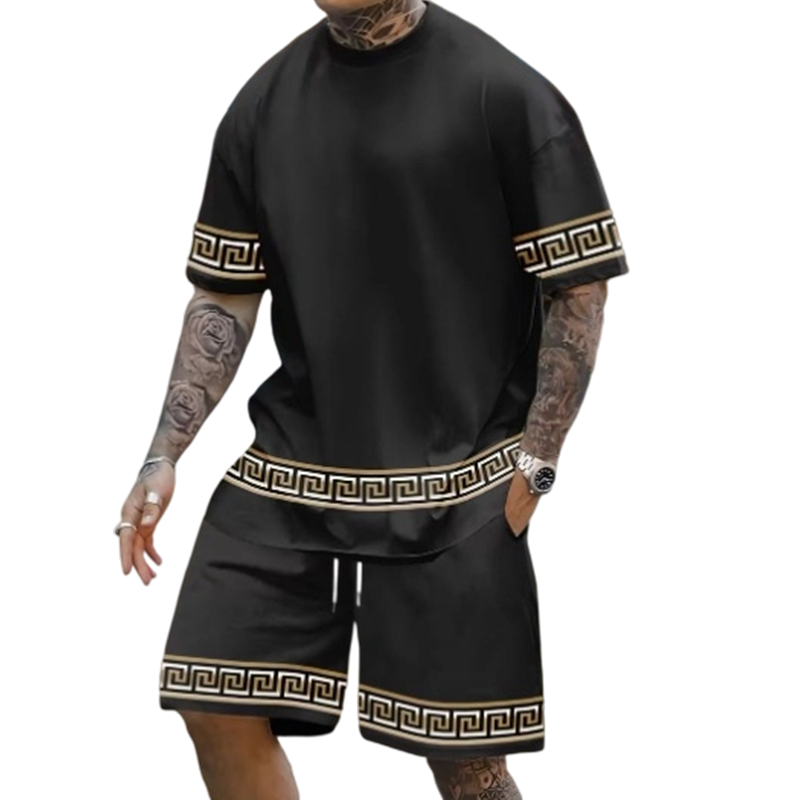 🌞Sommer-Sonderangebot 50% RABATT! 💰Hip-Hop-Freizeit-Set für Herren – bedruckt, luftig & lässig
