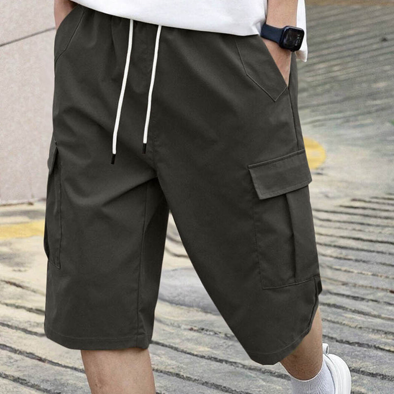🩳 JETZT 50 % RABATT! 🔥 Lässige Herren-Cargoshorts mit Kordelzug – Leicht, mit vielen Taschen und elastischem Bund – perfekt zum Wandern, Reisen oder für heiße Sommertage ☀️