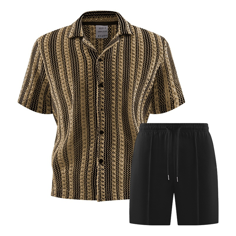 👕 🩳 Herren Freizeit-Set mit Kurzarmhemd & Shorts – Leicht, bequem & perfekt für warme Tage ☀️ ✨