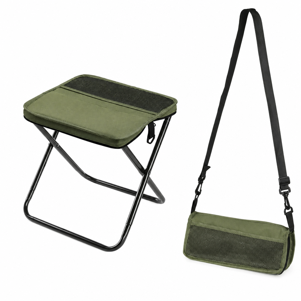 📢📢50% RABATT !!⏰Tragbarer Klapphocker-Rucksack, leichter Outdoor-Campingstuhl und vielseitig verwendbare Umhängetasche