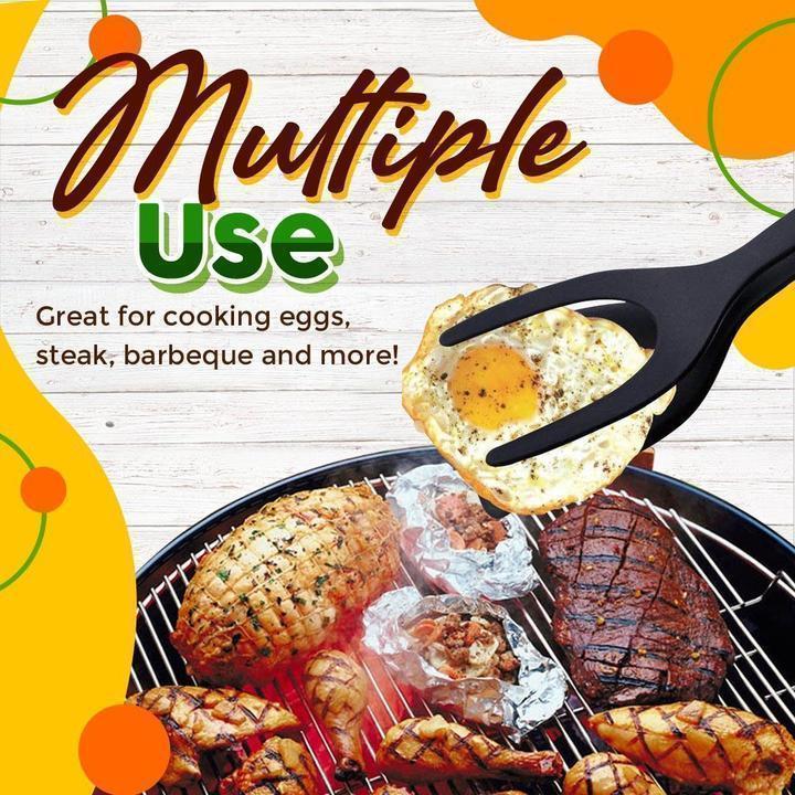 🍳✨ BLITZANGEBOT 50%! 2-in-1-Küchenzange mit Spatel – Aufsätze aus lebensmittelechtem Silikon, antihaftbeschichtet, hitzebeständig, langer, bequemer Griff ✨