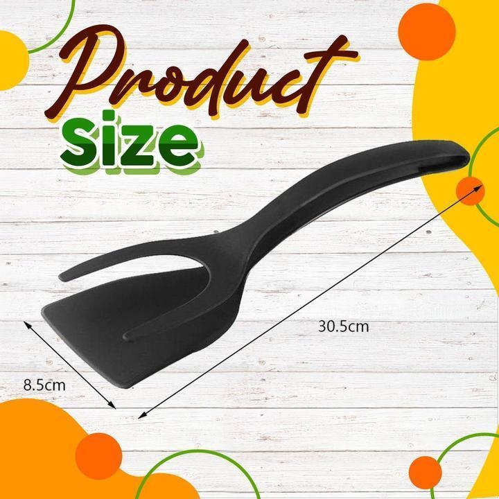 🍳✨ BLITZANGEBOT 50%! 2-in-1-Küchenzange mit Spatel – Aufsätze aus lebensmittelechtem Silikon, antihaftbeschichtet, hitzebeständig, langer, bequemer Griff ✨