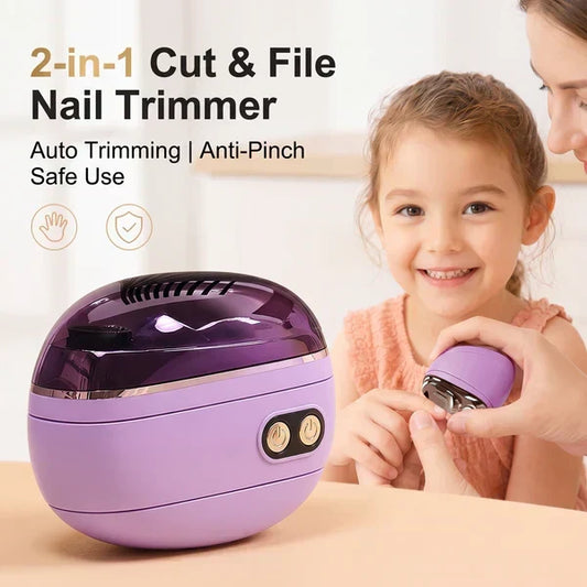 🔥🌟 Intelligenter elektrischer 2-in-1-Nagelschneider & -polierer ✂️ & Polierer für alle Altersgruppen 👨‍👩‍👧‍👦 💅