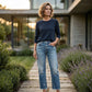 Damen-Retro-Cropped-Straight-Leg-Jeans