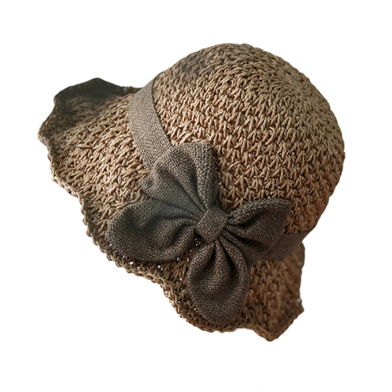 🎀50 % RABATT👒Strohhut mit Retro-Schleife – Faltbar & atmungsaktiv für den Sommer🏖️