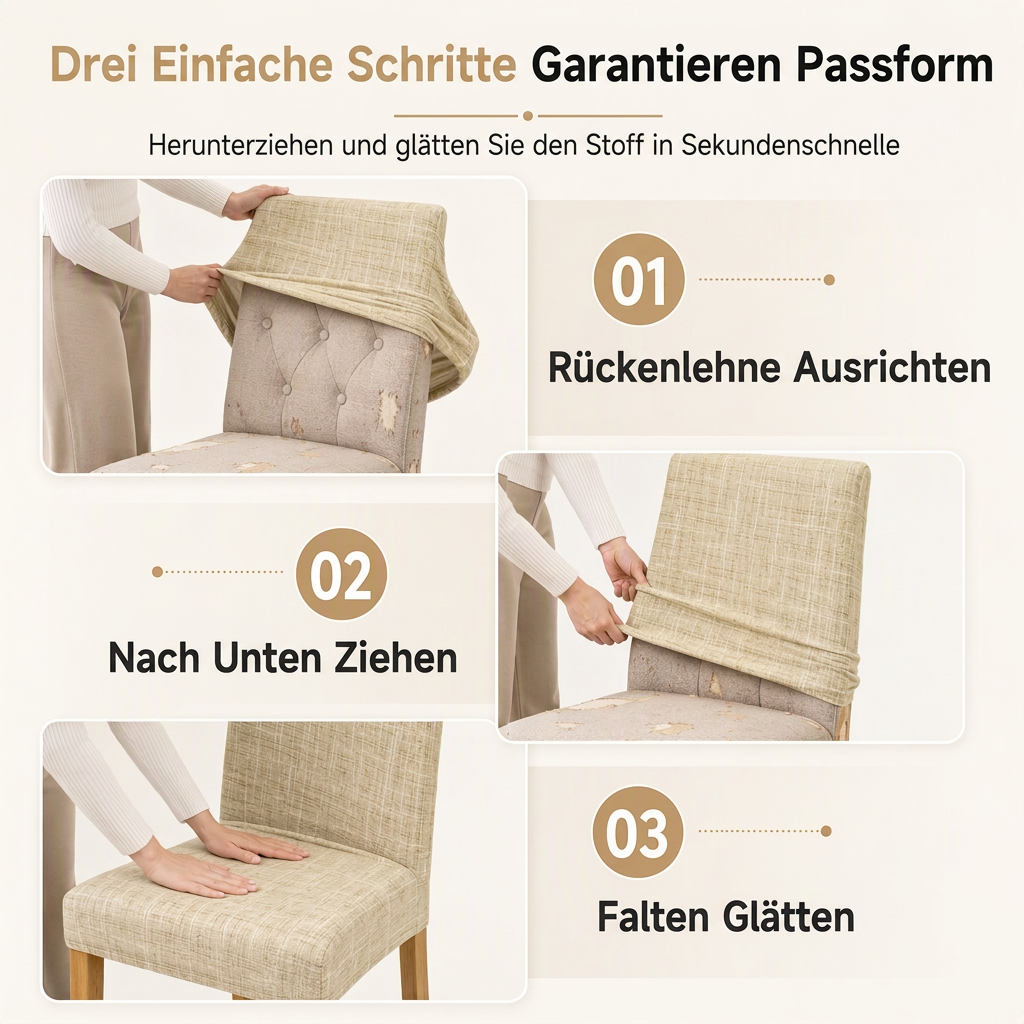 🪑 50% RABATT! 🍷 Dehnbarer Karo-Stuhlbezug – Schützend & einfach zu montieren ✨