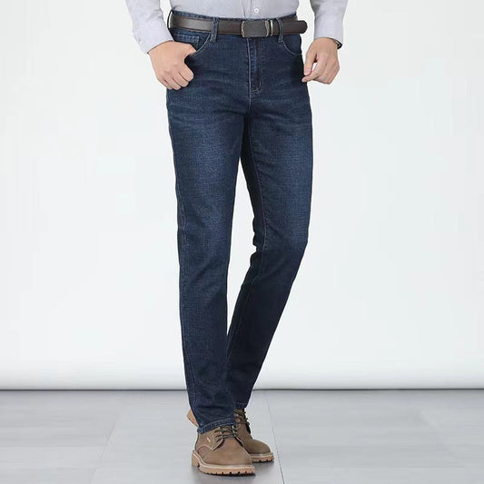👖 Herren-Jeans – mittelhoher Bund, gerader Schnitt, Stretch-Baumwolle, figurbetont & bequem für Alltag & Arbeit 🧵
