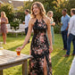 👗🌺 Halterkleid mit Schlitz und Blumenmuster – 50% RABATT! Sinnlich, leicht & perfekt für Sommer, Strand oder festliche Anlässe 🌸