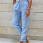 👖 50% RABATT! 🌿 Damenhose aus Baumwolle & Leinen mit Elastischem Bund – Bequem, Atmungsaktiv & Lässiger Look 🥰