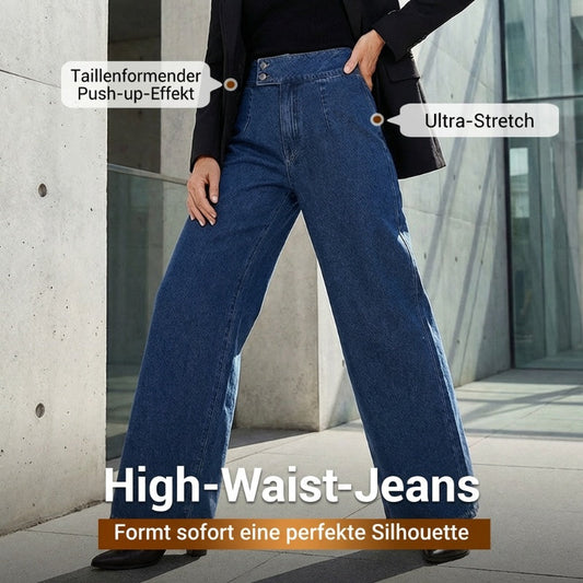 📢📢50 % Rabatt!! ⏰Damenjeans mit hoher Taille und weitem Bein