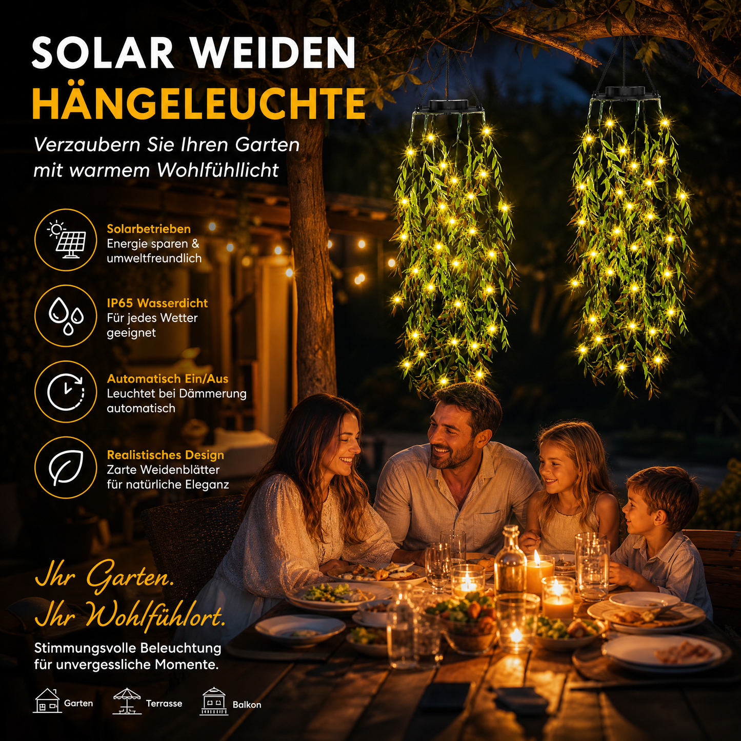 ☀️ 【Limitiertes Angebot – 50% Rabatt】 – Solar-Efeu-Lichterkette mit künstlichen Blättern – wasserdicht, 8 Beleuchtungsmodi & flexibel – perfekt für Garten, Balkon & Wanddekoration 🌿💡