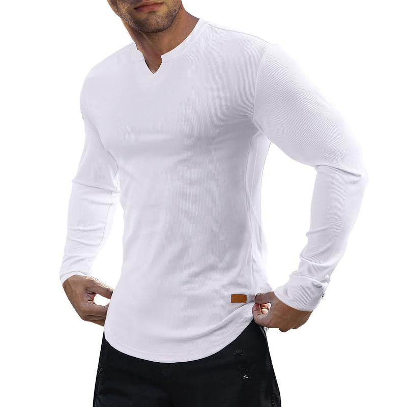 📢📢50 % Rabatt!! ⏰ Herren Fitness-Langarmshirt – Halbeng, elastisch, gestreift & atmungsaktiv, für Basketball, Laufen & Training, S–3XL✨