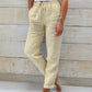 👖🌿 Damenhose aus Baumwolle & Leinen mit Elastischem Bund – Bequem, Atmungsaktiv & Lässiger Look 🥰