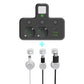 🔌EU-Stecker-Wandler-Steckdose mit 4 Steckdosen, Multi-Port-Wanddose mit unabhängigem Schalter und kleinem Nachtlichtadapter