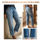 Damen-Retro-Cropped-Straight-Leg-Jeans