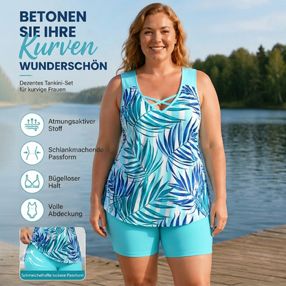 🏖️ 50 % RABATT! ✨ Sportlicher Zweiteiler – gekreuzter Ausschnitt, Boy-Shorts, schnell trocknend 🏄‍♀️
