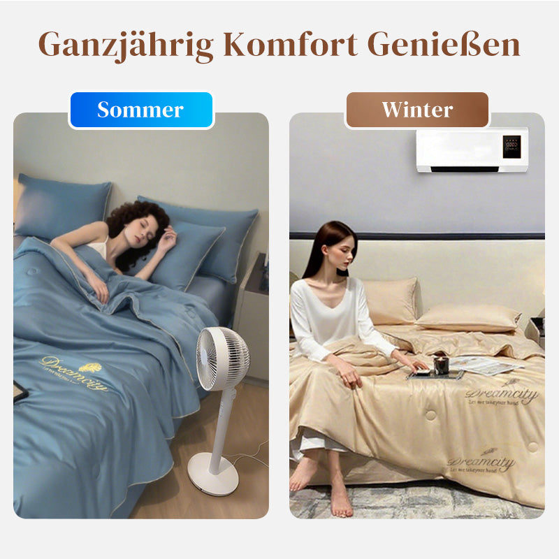 🌬️JETZT 50 % RABATT! ❄️ Atmungsaktives & kühlendes 4-teiliges Bettdecken-Set 🌡️💧 Intelligente Temperaturregulierung – ganzjährig ideal für erholsamen Schlaf!
