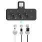 🔌EU-Stecker-Wandler-Steckdose mit 4 Steckdosen, Multi-Port-Wanddose mit unabhängigem Schalter und kleinem Nachtlichtadapter
