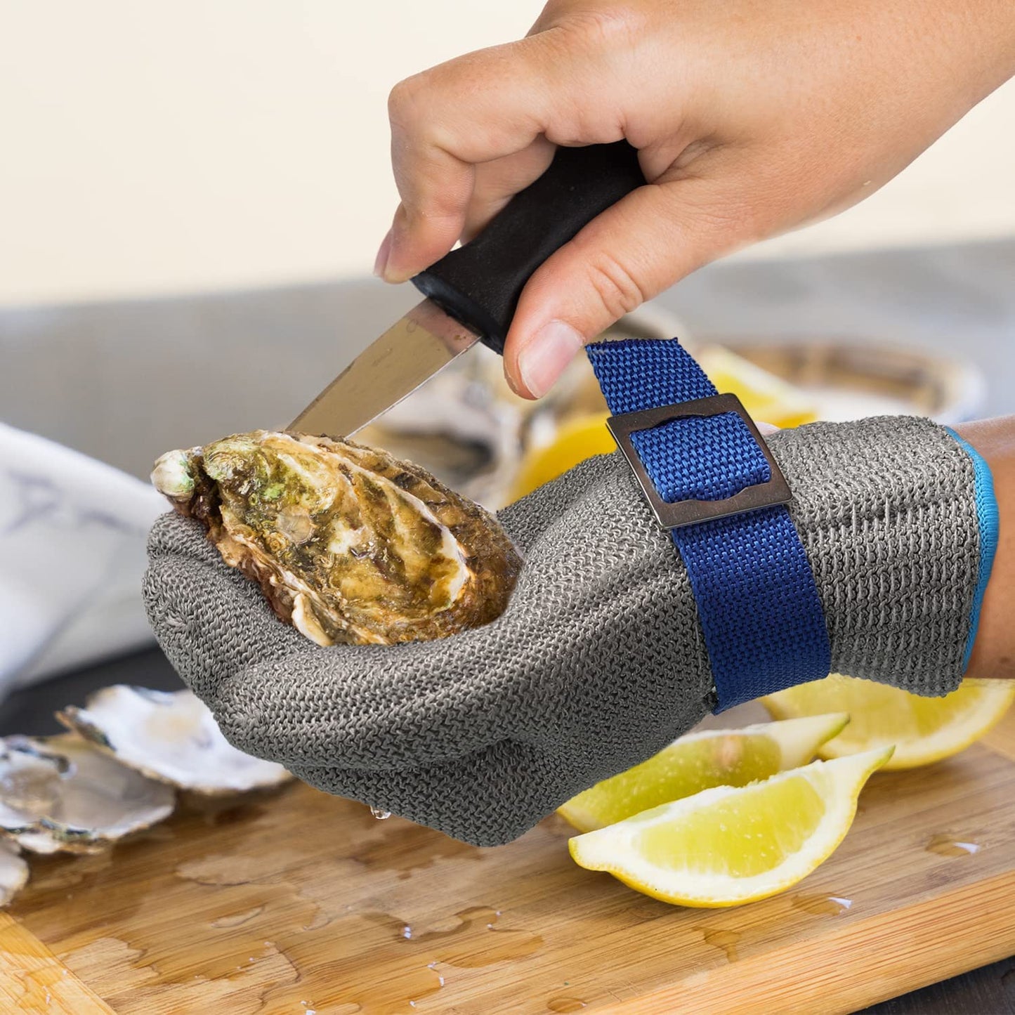 🛡️ Nur für kurze Zeit: 50 % Rabatt! ✨ Handschuhe aus Metallgewebe in Lebensmittelqualität – schnittfest, entsprechen der Norm ANSI A9, leicht zu reinigen 🍖