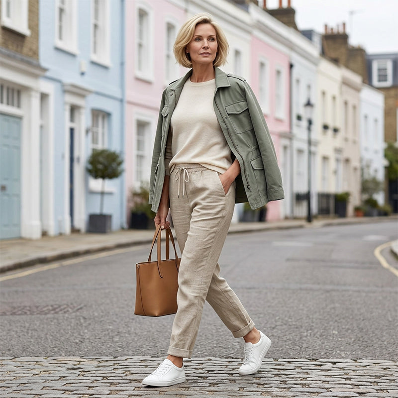 👖🌿 Damenhose aus Baumwolle & Leinen mit Elastischem Bund – Bequem, Atmungsaktiv & Lässiger Look 🥰