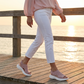 Atmungsaktive Plateau-Sandalen aus Strick für Damen