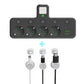 🔌EU-Stecker-Wandler-Steckdose mit 4 Steckdosen, Multi-Port-Wanddose mit unabhängigem Schalter und kleinem Nachtlichtadapter