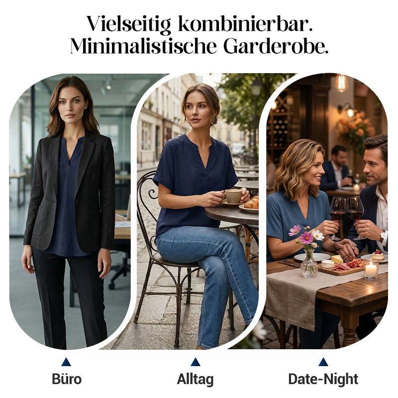 🌸Sommer-Sonderverkauf 50% RABATT 👕 Modisches lockeres einfarbiges Kurzarm-OberteilModisches lockeres einfarbiges Kurzarm-Oberteil
