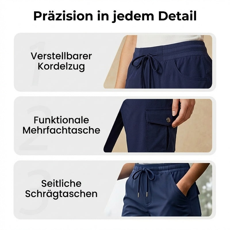 Cargo-Shorts für Damen – schnelltrocknend mit praktischen Taschen – bequem & funktional für Freizeit & Reise