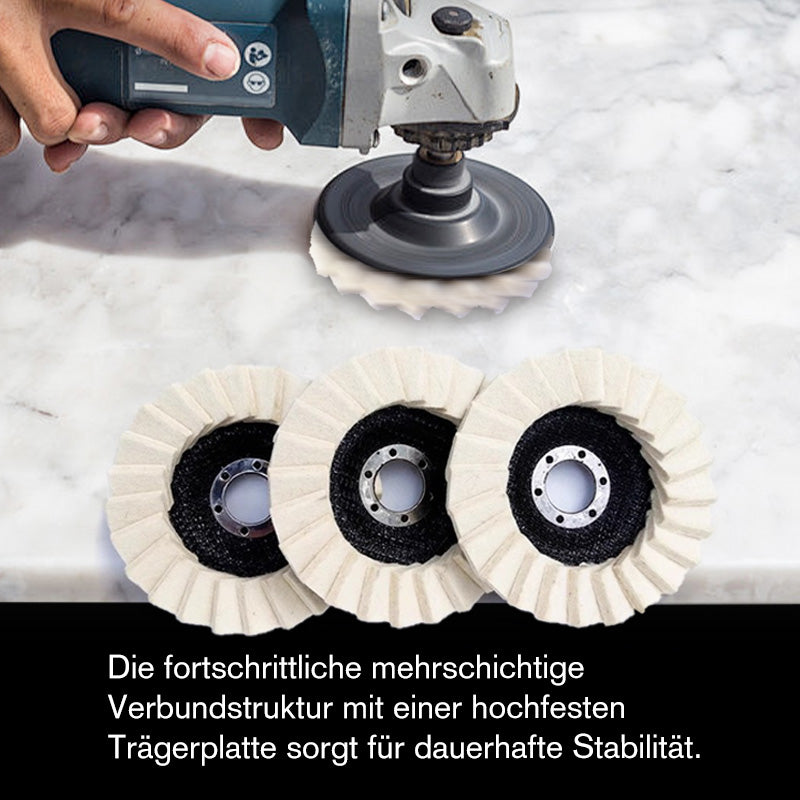 ⚙️53%RABATT!!  ⚙️Wollpolierscheibe für Winkelschleifer – Hochglanz-Spiegelfinish! Langlebig  Vielseitig! 🔧