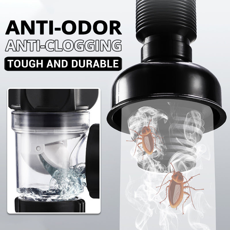 📢📢50 % Rabatt!! ⏰🔥🛠️ Teleskopierbares, geruchsdichtes Abflussrohr 🚿💨🧰 Flexibel, dicht & ultra-langlebig✨