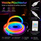 ✨ 50% RABATT! 🌟360° rundum leuchtendes plüschiges Neon-LED-Streifenlicht mit RGB-Verfolgungs- und Fließlichteffekt, per Bluetooth-App und Fernbedienung steuerbar