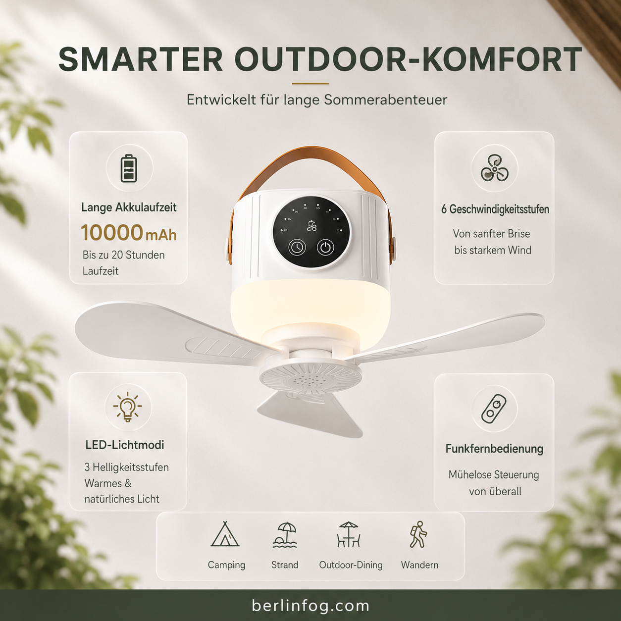 ⏰ Zeitlich begrenztes Angebot: 40% RABATT auf wiederaufladbaren Deckenventilator mit LED! 🌬️✨