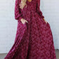 💎 60% RABATT! 💎 Gefüttertes Blumen-Maxikleid aus Viskose – Geraffte Taille, Statement-Ärmel & Versteckte Taschen 🌸👗