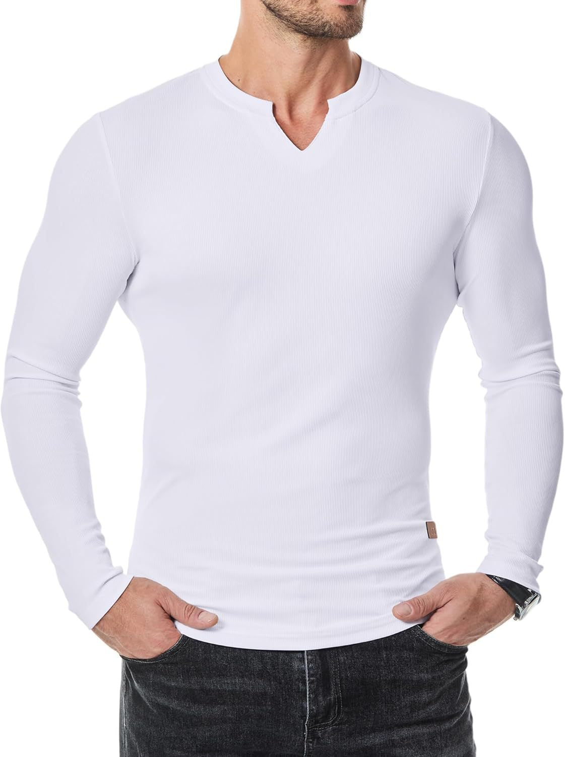 📢📢50 % Rabatt!! ⏰ Herren Fitness-Langarmshirt – Halbeng, elastisch, gestreift & atmungsaktiv, für Basketball, Laufen & Training, S–3XL✨