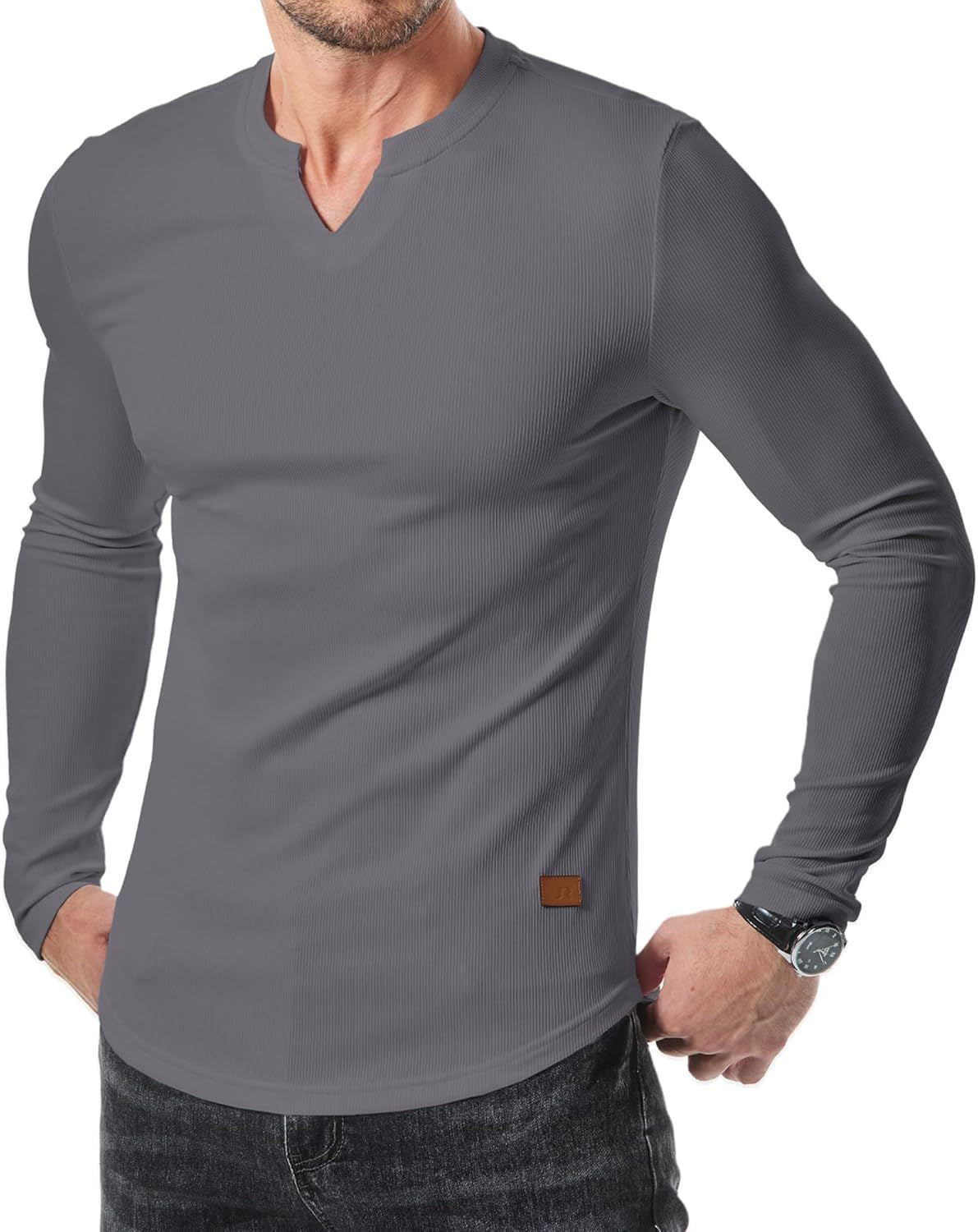 📢📢50 % Rabatt!! ⏰ Herren Fitness-Langarmshirt – Halbeng, elastisch, gestreift & atmungsaktiv, für Basketball, Laufen & Training, S–3XL✨