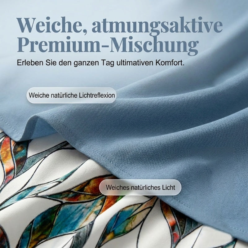 ⏰ 50 % RABATT – Nur für kurze Zeit ✨ Damen-Set: Oberteil mit seitlicher Bindung & stylische gemusterte Hose ✨ Sommerlook, bequem & modern 👗