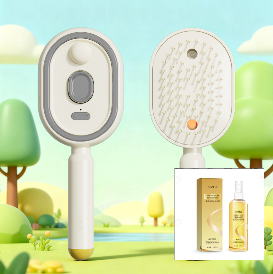 ✨50% RABATT!🧴Elektrische Sprüh- und Massage-HaarbürsteFür geschmeidiges, schönes Haar – ganz einfach💆♀️