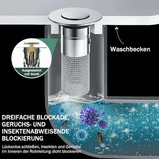 ✨50% RABATT!🫧Anti-Verstopfung Abflussverschluss 99% Passend Einfach Reinigen Haushaltszubehör