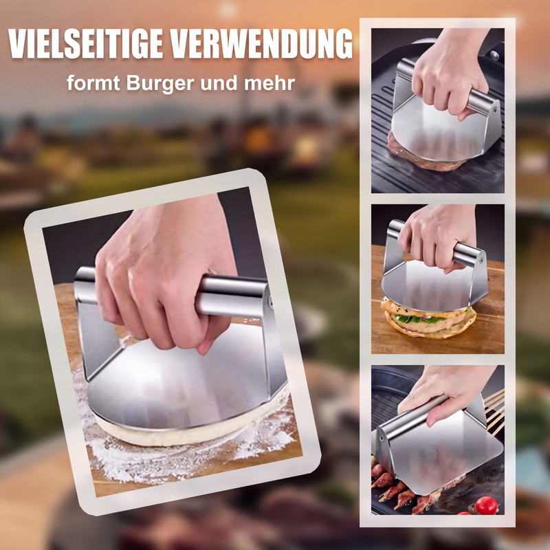 🔥 50 % RABATT! 🍔 Nie wieder ungleichmäßige Burger – Edelstahl‑Burger‑Presse für perfekte selbstgemachte Burger