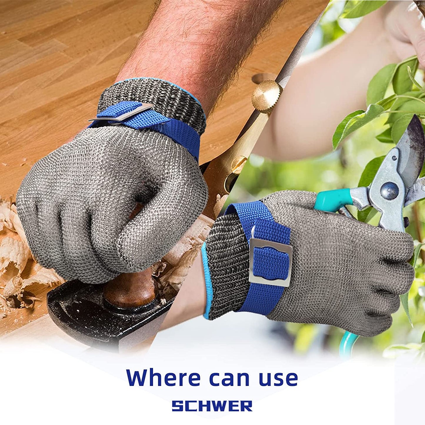 🛡️ Nur für kurze Zeit: 50 % Rabatt! ✨ Handschuhe aus Metallgewebe in Lebensmittelqualität – schnittfest, entsprechen der Norm ANSI A9, leicht zu reinigen 🍖