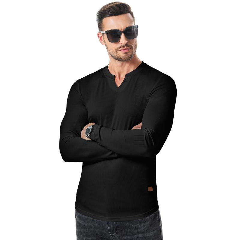 📢📢50 % Rabatt!! ⏰ Herren Fitness-Langarmshirt – Halbeng, elastisch, gestreift & atmungsaktiv, für Basketball, Laufen & Training, S–3XL✨