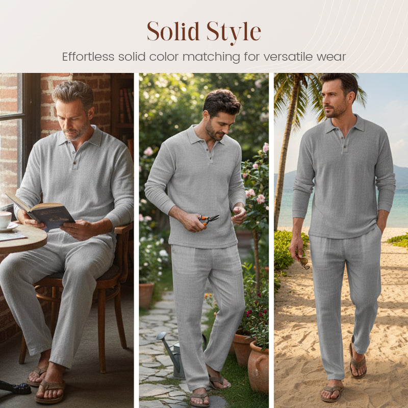 💎 -55% AUF DAS 2-TEILIGE LEINEN-SET! 💎 Atmungsaktiv, Locker & Mit Taschen für Frühling & Sommer 👕
