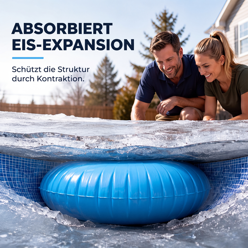 🏊 50% RABATT! ❄️ Aufblasbare Pool-Winterabdeckung – Rund, langlebig & wetterfest ✨