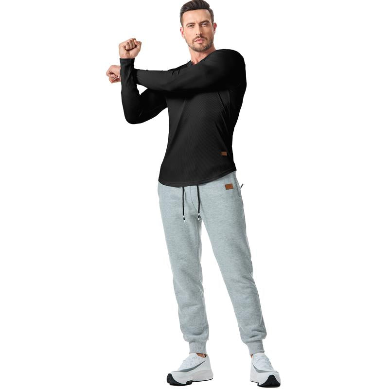 📢📢50 % Rabatt!! ⏰ Herren Fitness-Langarmshirt – Halbeng, elastisch, gestreift & atmungsaktiv, für Basketball, Laufen & Training, S–3XL✨