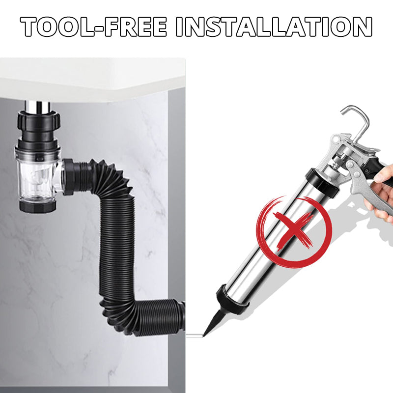 📢📢50 % Rabatt!! ⏰🔥🛠️ Teleskopierbares, geruchsdichtes Abflussrohr 🚿💨🧰 Flexibel, dicht & ultra-langlebig✨