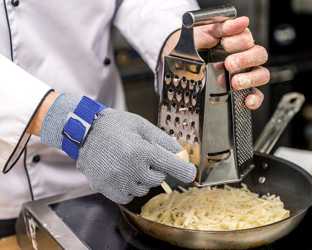 🛡️ Nur für kurze Zeit: 50 % Rabatt! ✨ Handschuhe aus Metallgewebe in Lebensmittelqualität – schnittfest, entsprechen der Norm ANSI A9, leicht zu reinigen 🍖